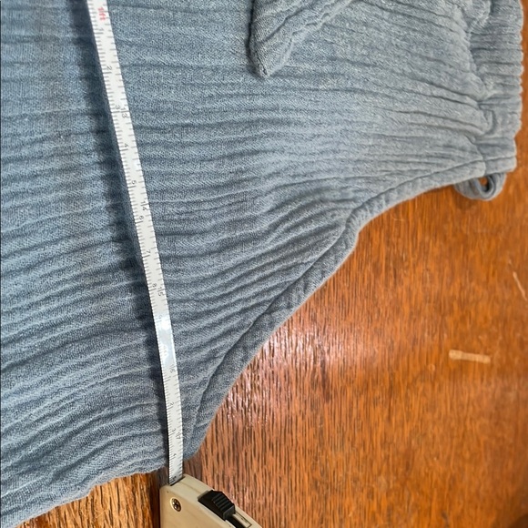 Blue Ribbed Mini Knit Dress - Picture 4 of 4